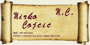 Mirko Čojčić vizit kartica